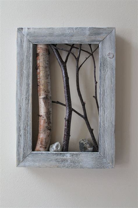 framed twig wall art