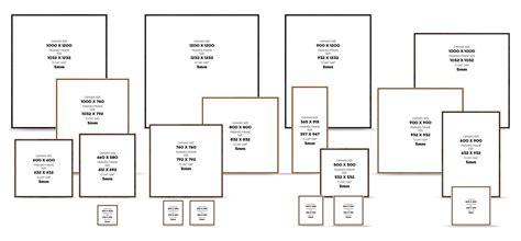 Frames Canvas Sizes
