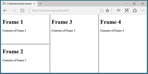 Frames Example In Html