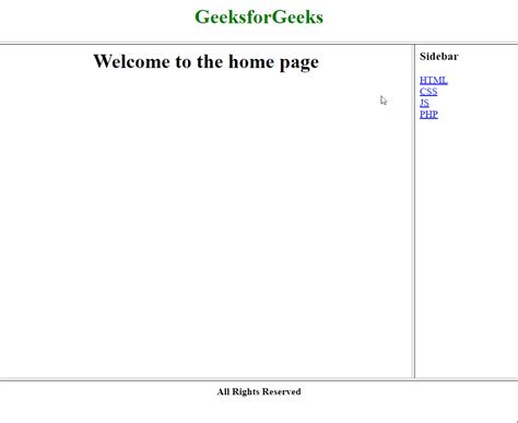 Frames In Html Geeks For Geeks
