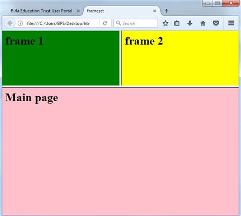 Frames In Html Mdn