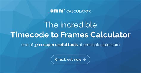 Frames To Timecode Calculator