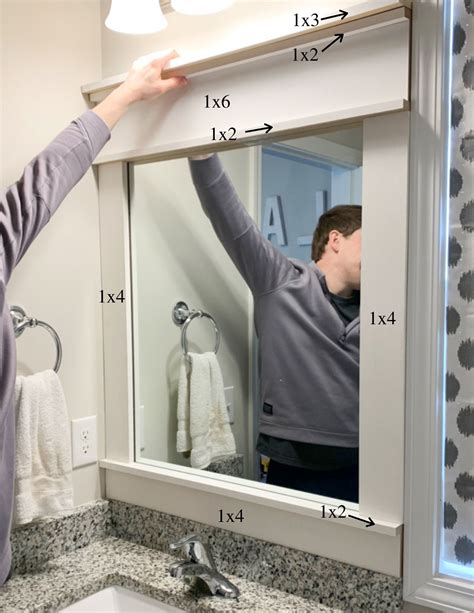 framing kit for bathroom mirror
