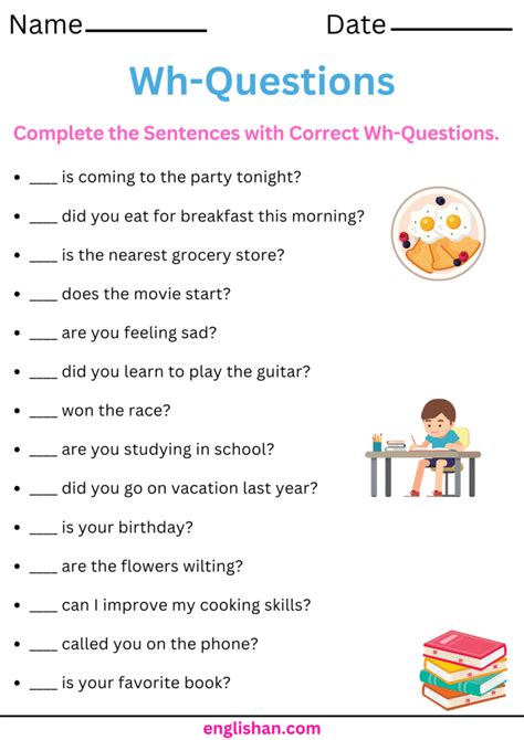 framing wh questions exercises class 10 with answers pdf