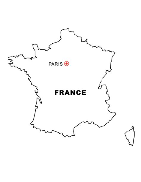 france map outline coloring page