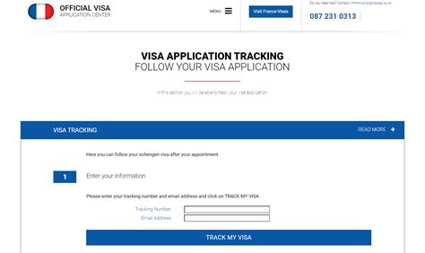 france visa login page