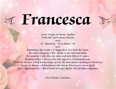 francesca meaning and origin