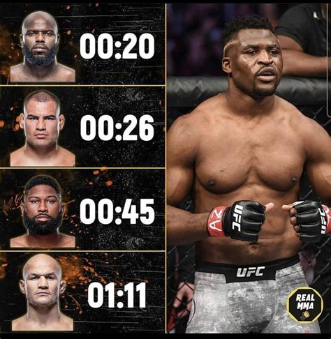 francis ngannou last 4 fights