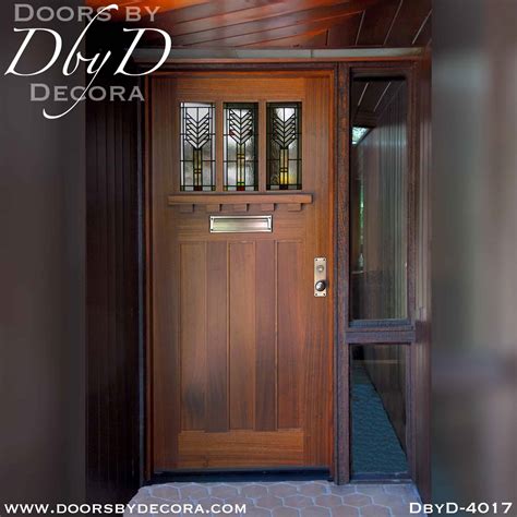 70 frank lloyd did it wright Craftsman front doors, Glass panel door