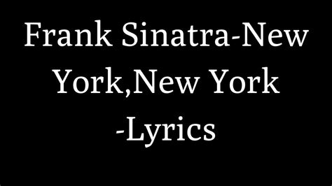 frank sinatra new york lyrics deutsch