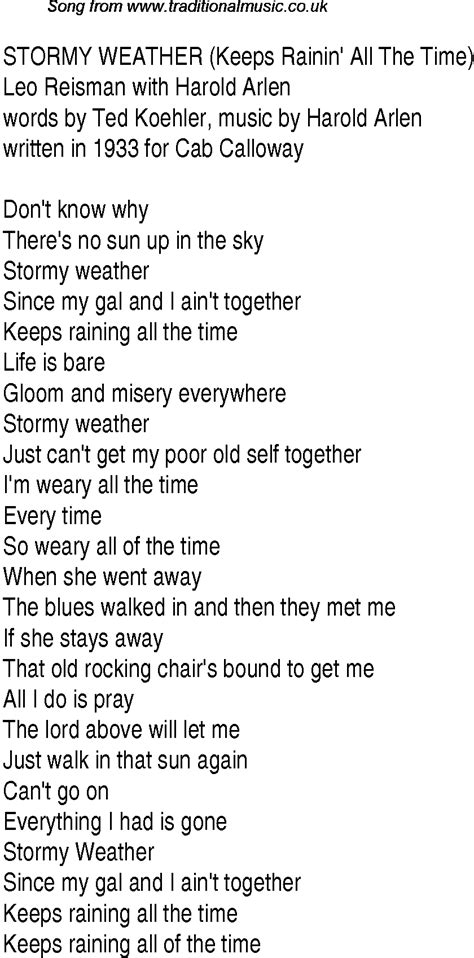 frank sinatra stormy weather lyrics
