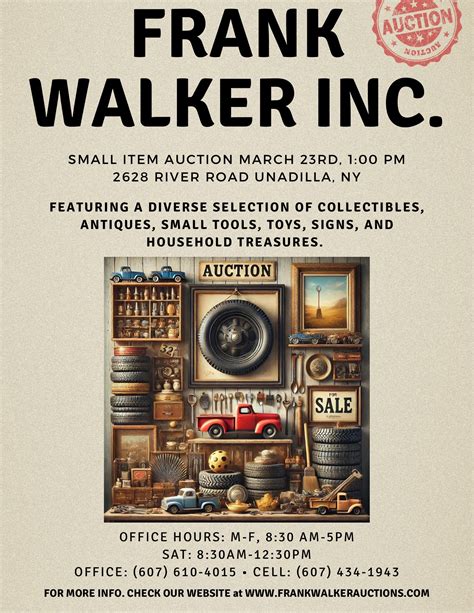 Frank Walker Auction Ny