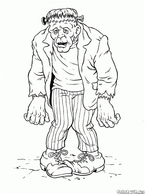Dibujos de Frankenstein para imprimir y colorear en Halloween Etapa