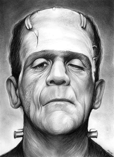 Free Frankenstein Drawing Sketch With Pencil