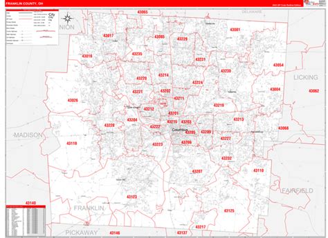 Franklin County Oh Zip Code Map