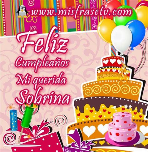 Feliz cumpleaÃ±os para mi sobrina tarjetas para compartir con una