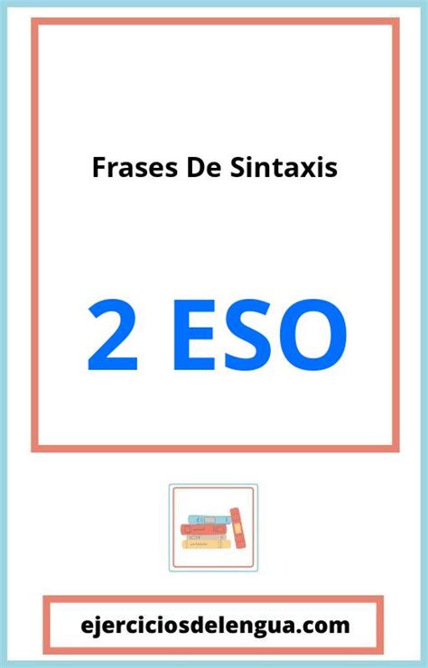 Frases De Sintaxis 2 Eso IndÃ­gena