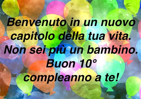 frasi di auguri per bambini di 10 anni