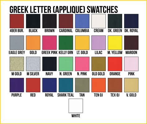 fraternity and sorority colors