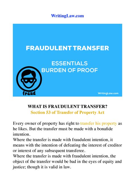fraudulent transfer law
