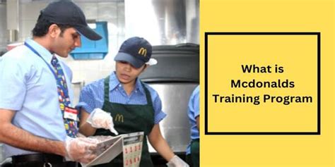 fred mcdonald's training program