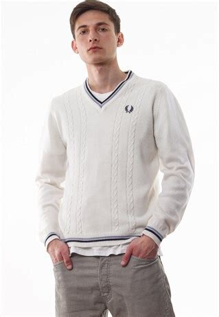 fred perry cable knit jumper