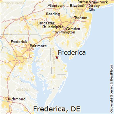 frederica delaware map
