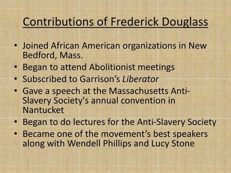 frederick douglass contribution to society