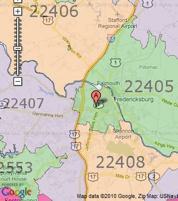 fredericksburg va zip code 22407