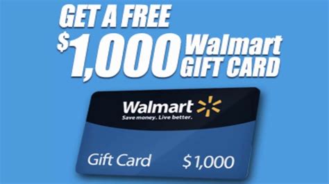 How to get a free 1000 Walmart gift card YouTube