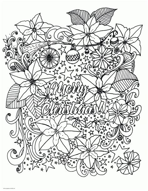 Christmas Advanced Coloring Pages at