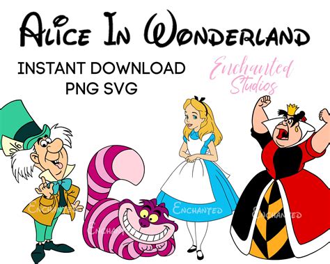 digitalfil Alice in wonderland svg,cut files,silhouette clipart,vinyl