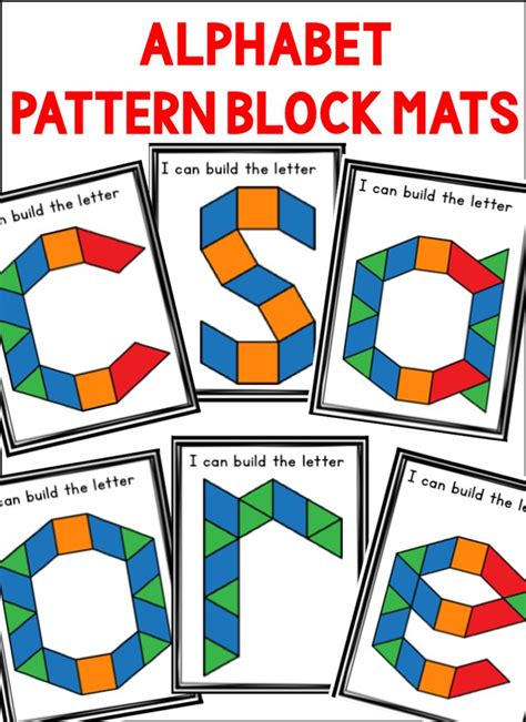 FREE Alphabet Pattern Block Printables Confessions of a Homeschooler