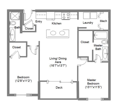 Floor plan at Northview Apartment Homes in Detroit Lakes Great North