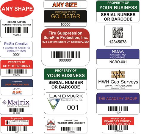 Barcoded Asset Tag Templates & Many More