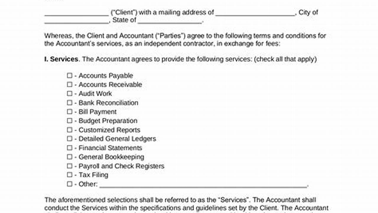 Free Bookkeeping Services Agreement Template: Essential Elements and Benefits