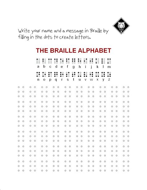 Sistema Braille worksheet