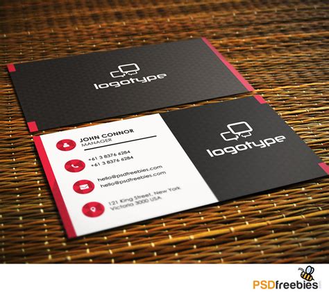 free business card template psd download