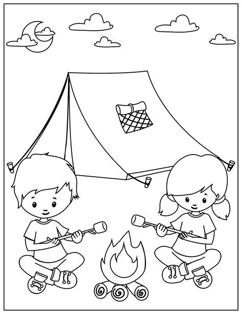Free Camping Coloring Pages