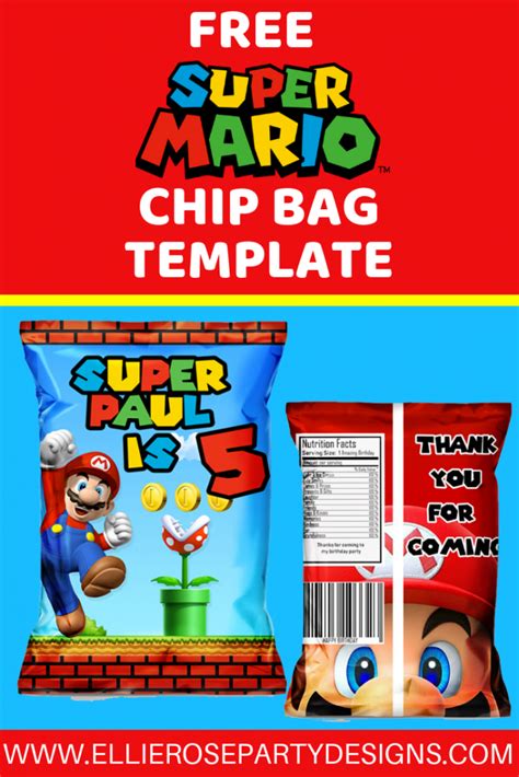 Downloadable Chip Bag Template / Free Printable Chip Bag Template Of