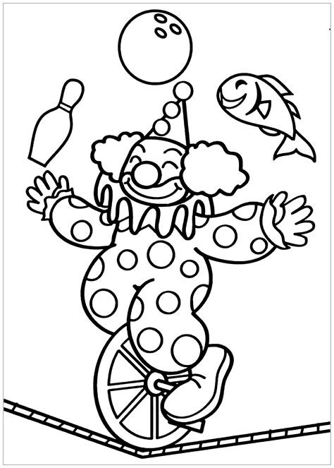 Free Circus Coloring Pages