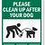 free clean up after your dog signs printable