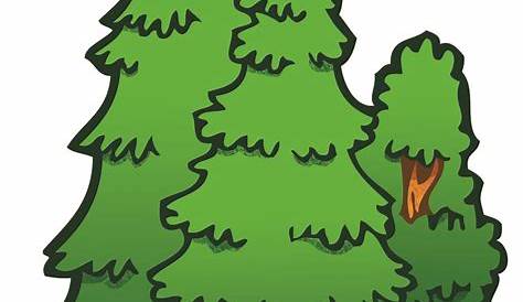 Forest trees vector clip art | Public domain vectors