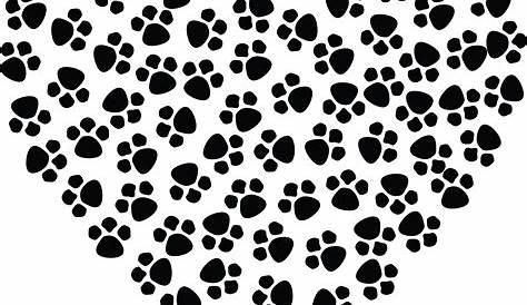Download Swirly Heart With Paw Prints Decal Window Sticker - Heart And