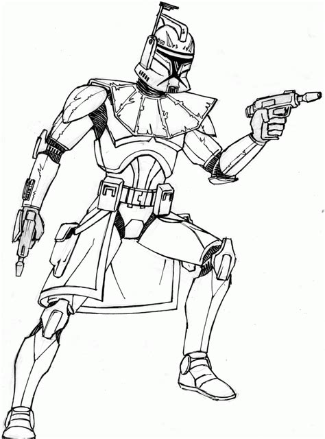 Star Wars Coloring Pages Captain Rex Coloring Home