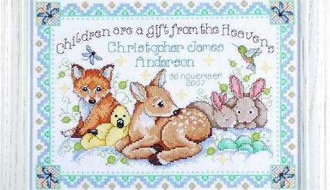 Free Counted Cross Stitch Birth Announcement Patterns