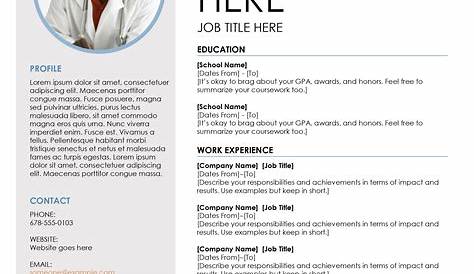 Sample Template For Curriculum Vitae - Template 2 : Resume Examples #