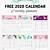 free cute printable calendar 2023 pdf