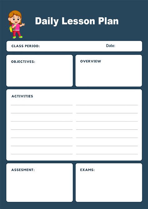 Lesson Plan Template Daily Lesson Plan Template