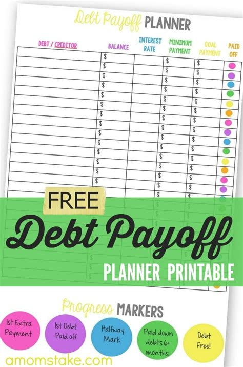 Free Printable Debt Thermometer Debt payoff, Debt free, Debt relief